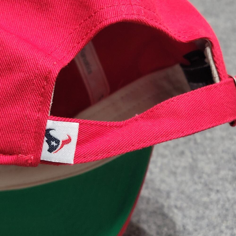 Houston Texans Hat Dad Cap Mens Red Fanatics Strapback Curved Bill Low Adult - Picture 8 of 14